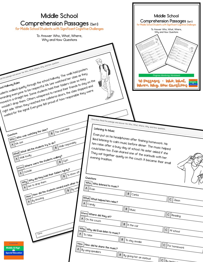 middle school reading passages 1